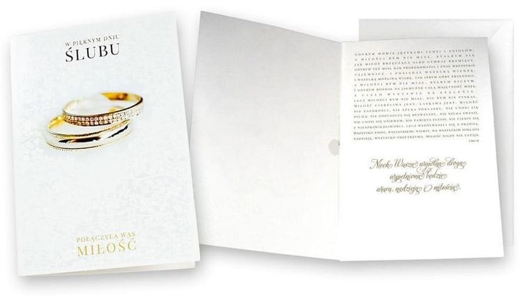 Kukartka, karnet muzyczny, Ślub