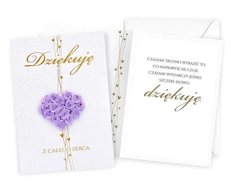 Kukartka, karnet, Podziękowania