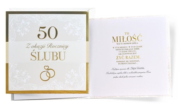 Kukartka, karnet, Primus, Rocznica ślubu 50