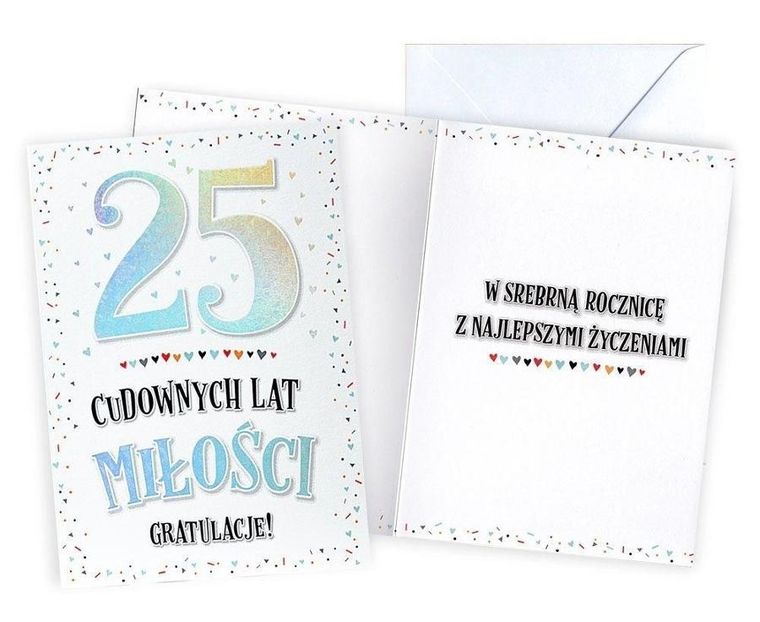 Kukartka, karnet, Rocznica ślubu 25