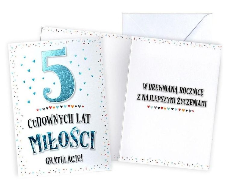 Kukartka, karnet, Rocznica ślubu 5