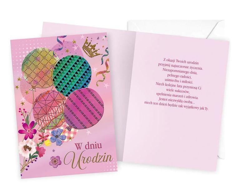 Kukartka, karnet urodzinowy B6