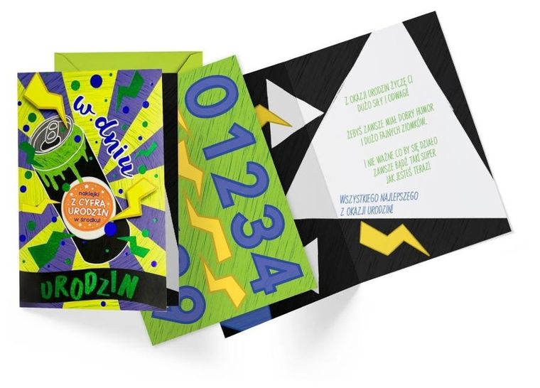 Kukartka, karnet urodzinowy B6