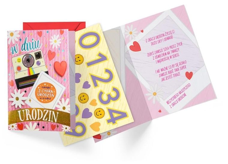Kukartka, karnet urodzinowy B6