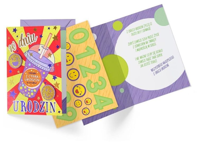 Kukartka, karnet urodzinowy B6