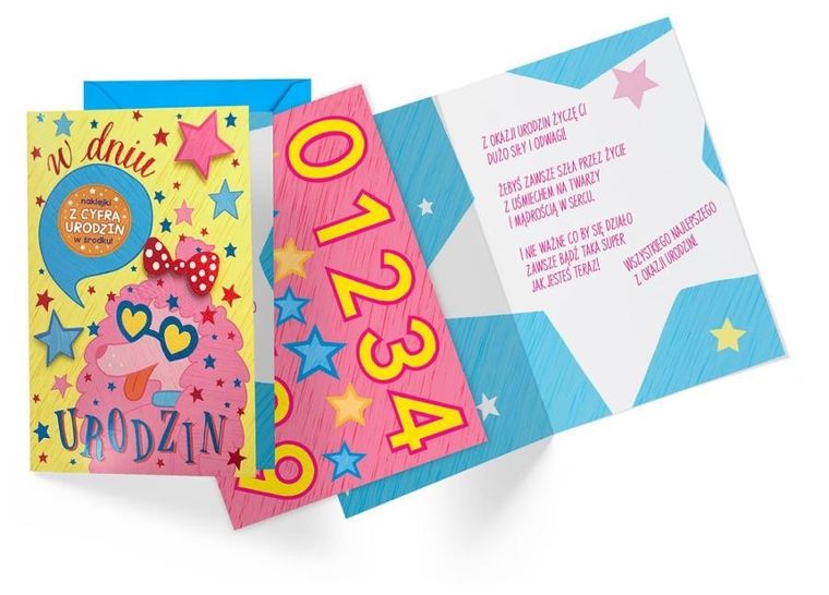 Kukartka, karnet urodzinowy B6