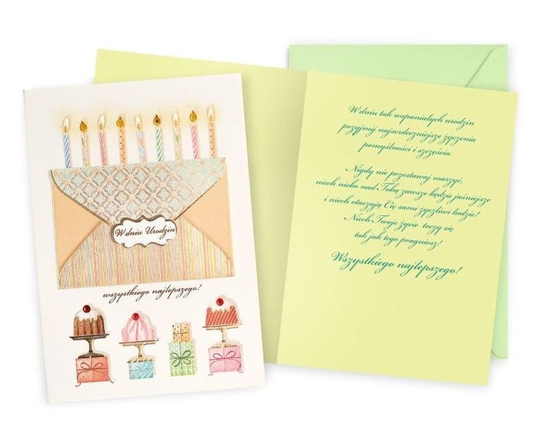 Kukartka, karnet urodzinowy B6