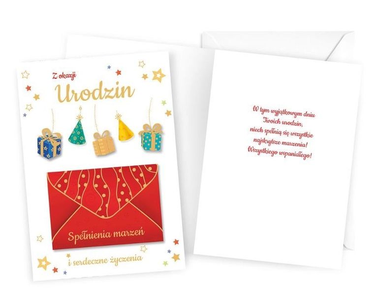 Kukartka, karnet urodzinowy B6, prezenty