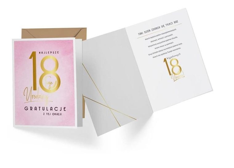 Kukartka, karnet, Urodziny 18