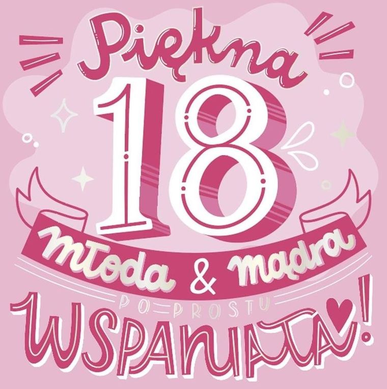 Kukartka, karnet, Urodziny 18