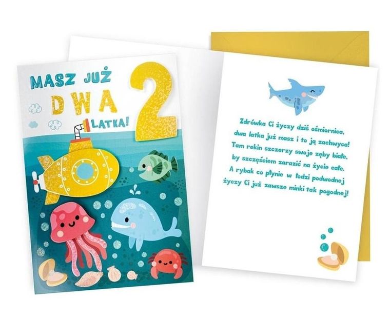 Kukartka, karnet, Urodziny 2, ośmiornica