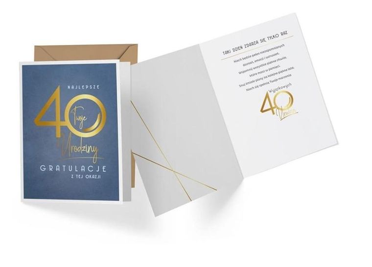 Kukartka, karnet, Urodziny 40