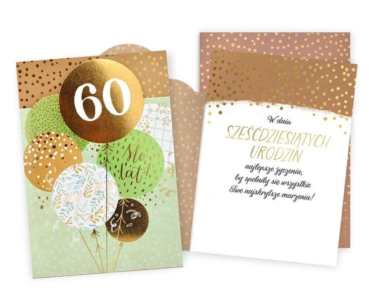 Kukartka, karnet, Urodziny 60