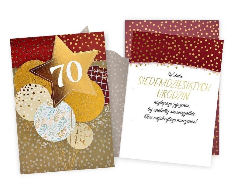 Kukartka, karnet, Urodziny 70