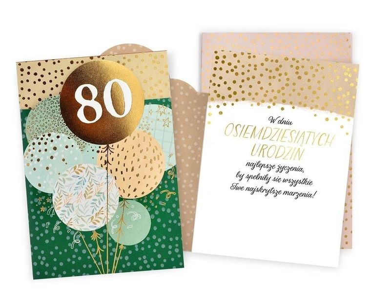 Kukartka, karnet, Urodziny 80