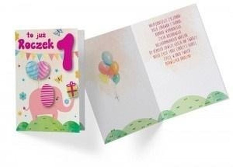 Kukartka, karnet, Urodziny roczek