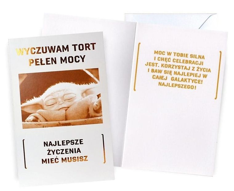 Kukartka, karnet, Urodziny, Star Wars, Baby Yoda