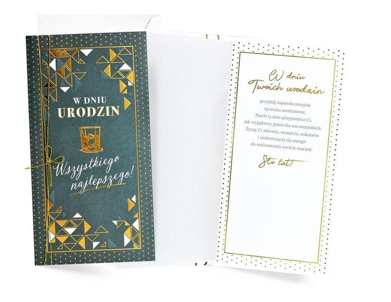 Kukartka, karnet, W dniu urodzin męskie