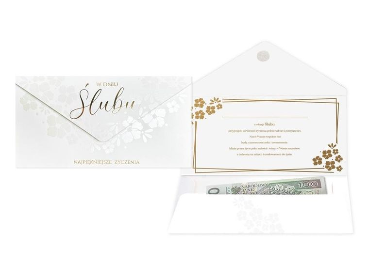 Kukartka, koperta podarunkowa, Ślub