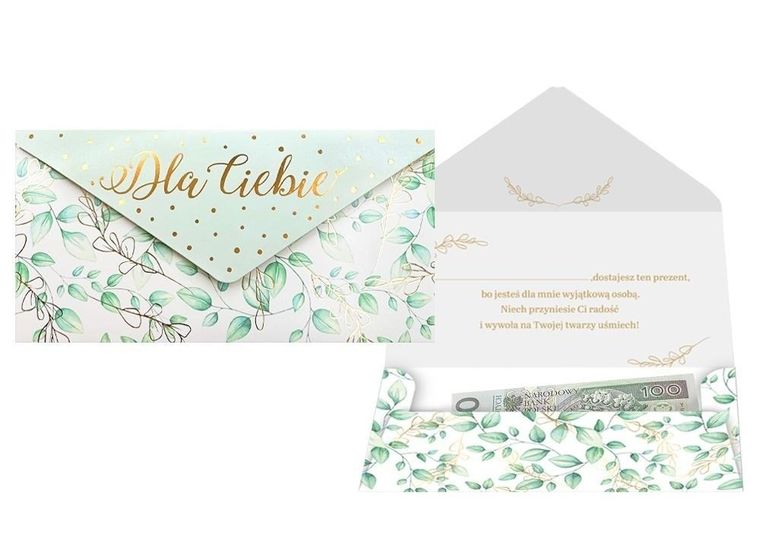 Kukartka, koperta prezentowa, Dla Ciebie