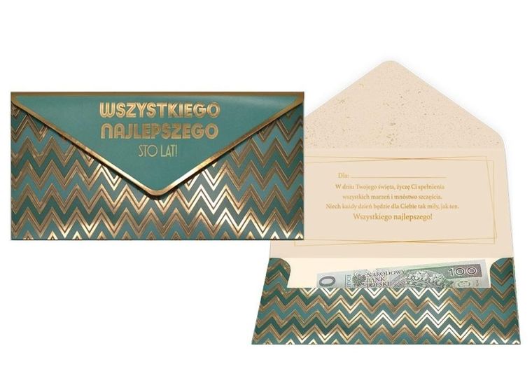 Kukartka, koperta prezentowa, Wszystkiego najlepszego