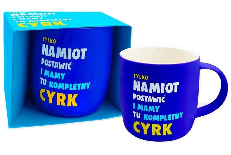 Kukartka, kubek neonowy, Namiot