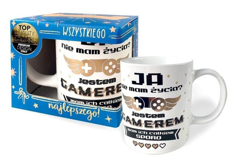 Kukartka, kubek premium, Jestem Gamerem
