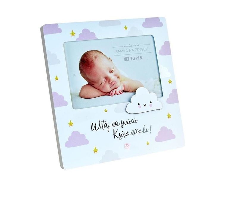 Kukartka, ramka, witaj na świecie księżniczko