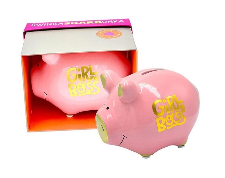 Kukartka, skarbonka, mała świnka, Girl boss