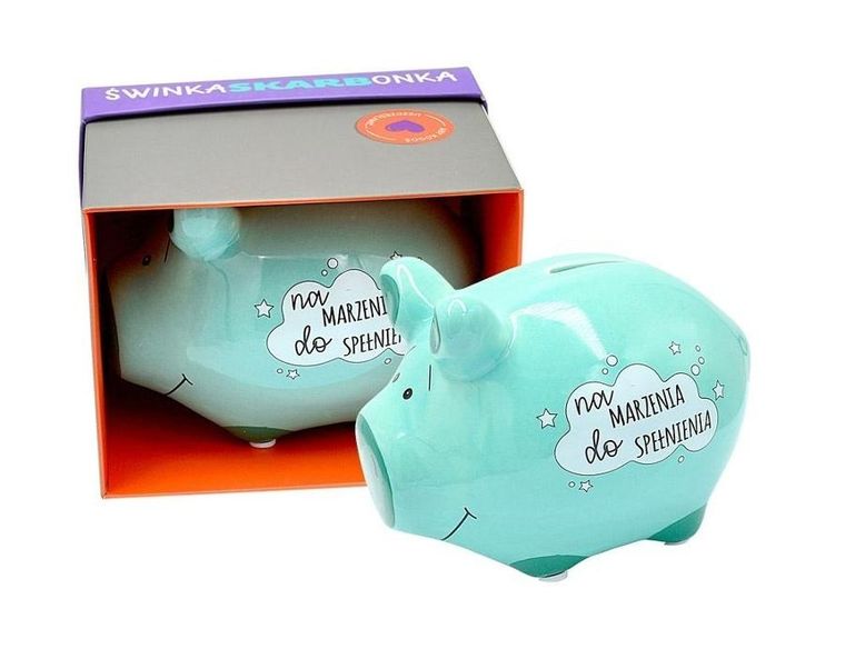 Kukartka, skarbonka, mała świnka, Na marzenia do spełnienia