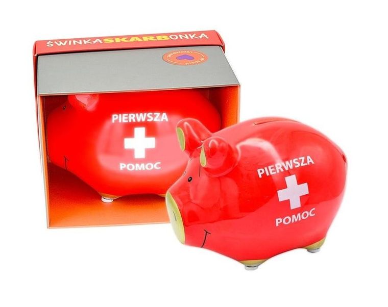 Kukartka, skarbonka, mała świnka, Pierwsza pomoc