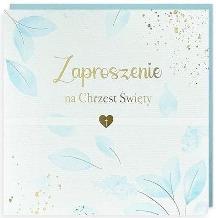 Kukartka, zaproszenia na chrzest, 5 szt.