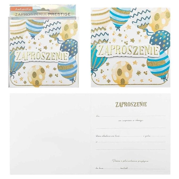 Kukartka, zaproszenia uniwersalne, 5 szt.