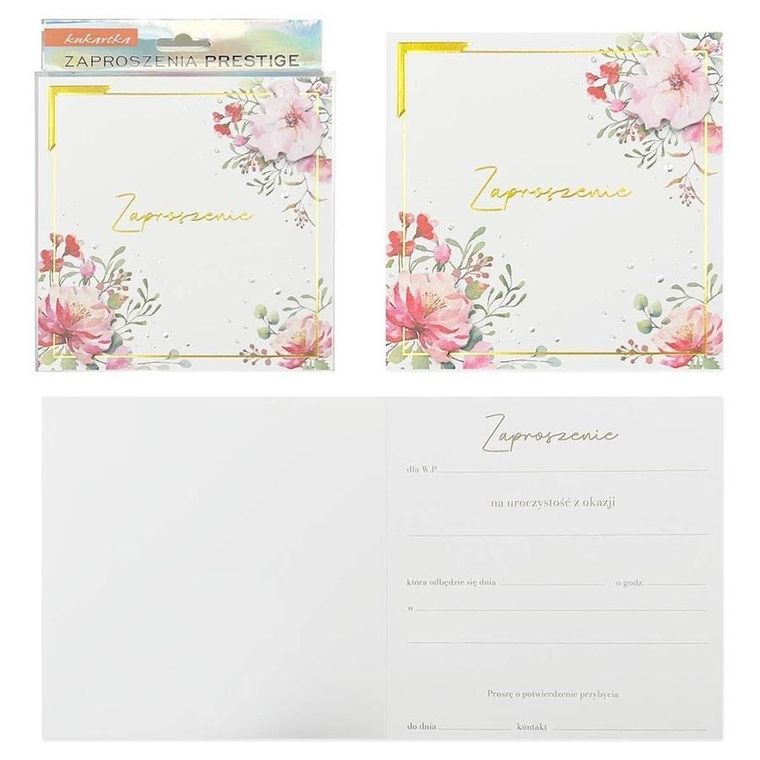 Kukartka, zaproszenia uniwersalne, 5 szt.