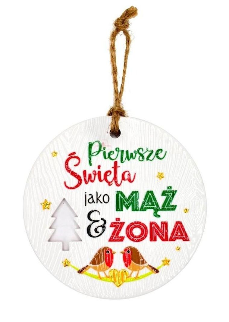 Kukartka, zawieszka ceramiczna, Boże Narodzenie