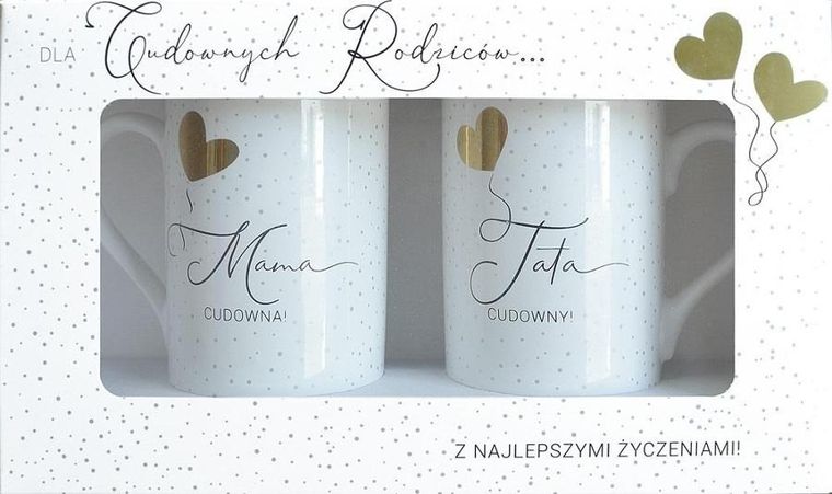 Kukartka, zestaw kubków dla Mamy i Taty