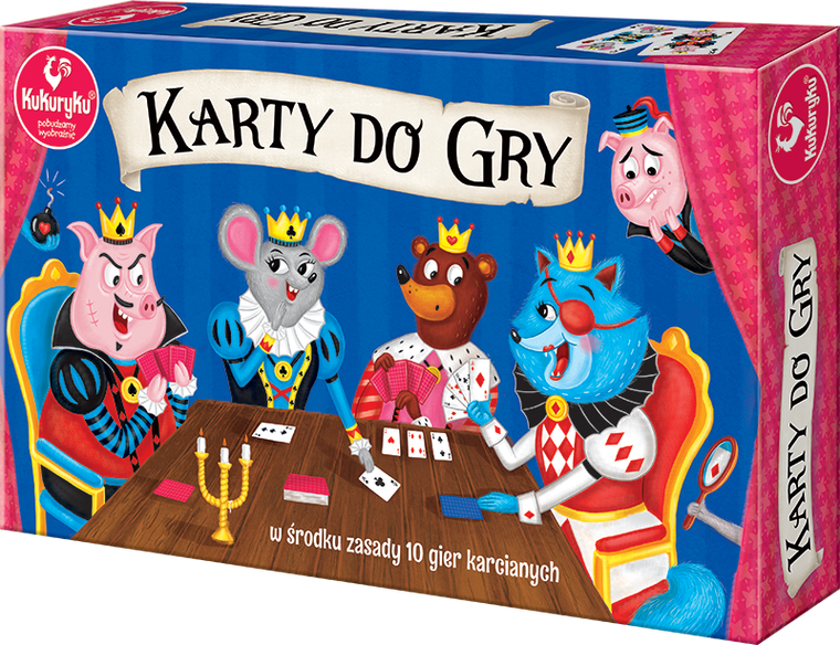 Kukuryku, Junior, Karty do gry, 10 gier karcianych