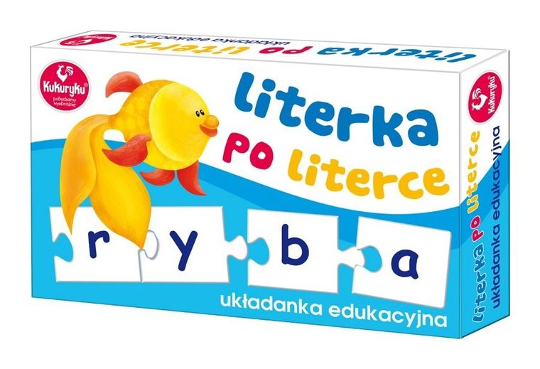 Kukuryku, Literka po literce, puzzle edukacyjne, 40 elementów