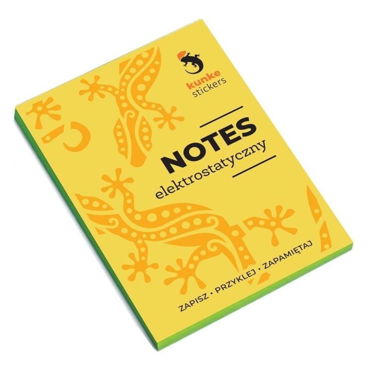 Kunke, notes elektrostatyczny, zielony, 100 karteczek, 7-9,8 cm