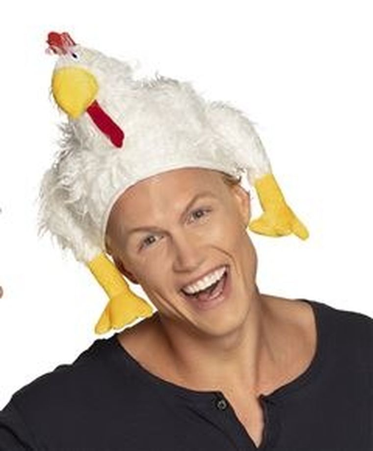 Kura, kurczak, czapka