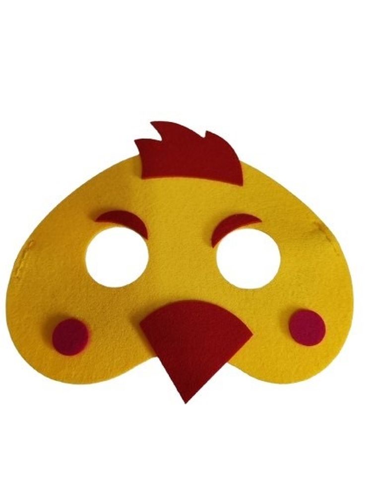 Kurczaczek, maska filcowa