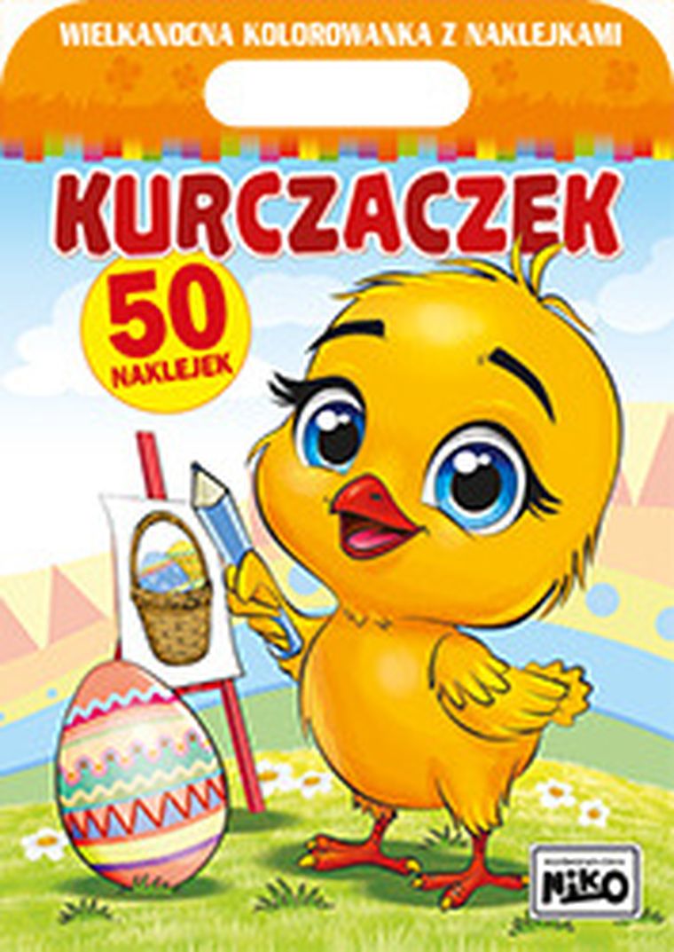 Kurczaczek. Wielkanocna kolorowanka z naklejkami