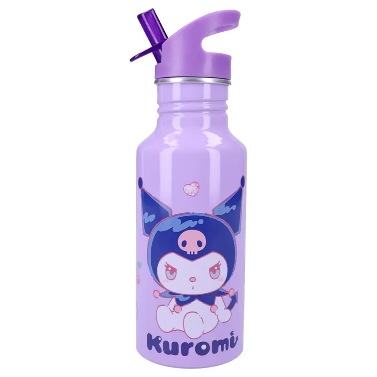 Kuromi, Keep It Cool, bidon ze słomką, fioletowy, 500 ml