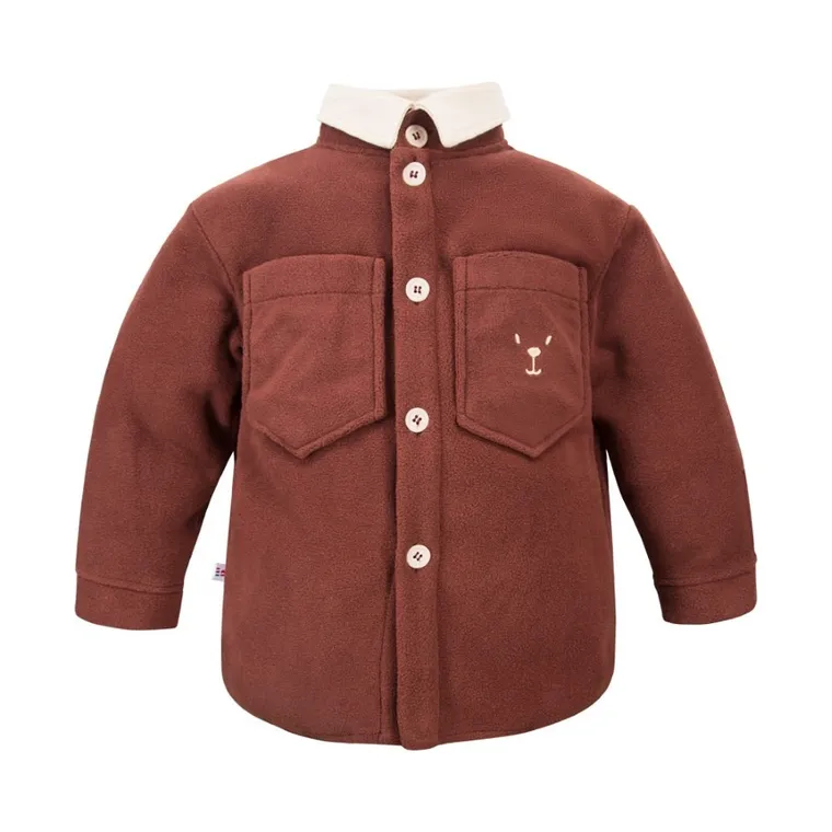 Kurtka chłopięca, polarowa, brązowa, Eevi