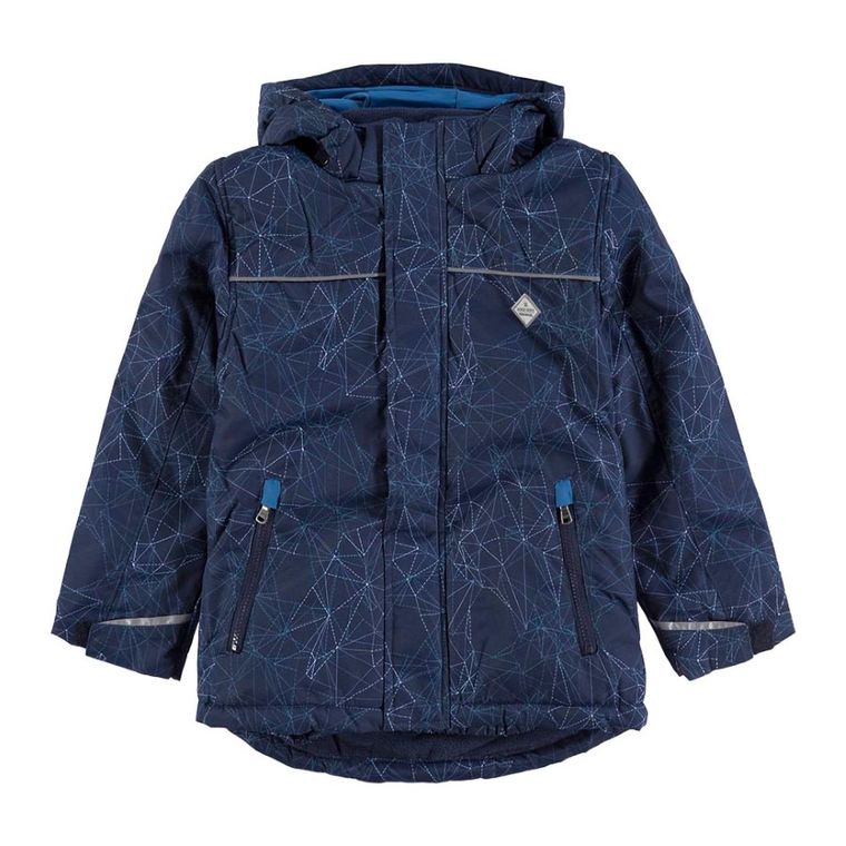 Kurtka chłopięca z kapturem, granatowa, Kanz