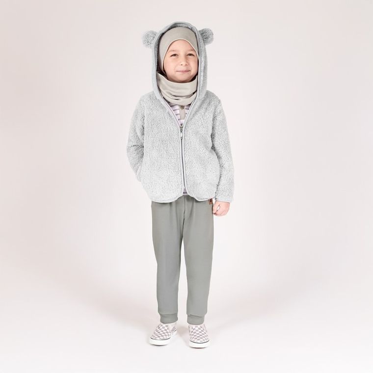 Kurtka chłopięca z kapturem, szara, Nicol