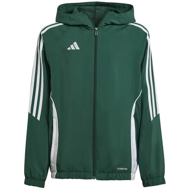 Kurtka chłopięca z kapturem, zielona, Adidas