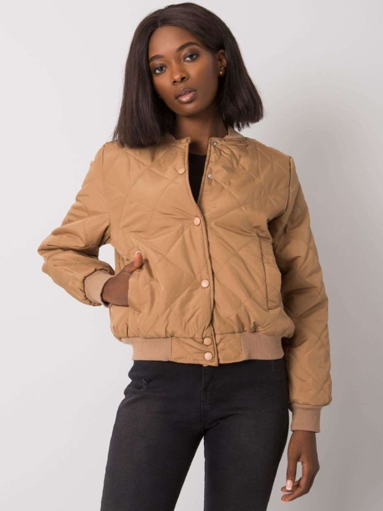 Kurtka damska, beżowa, Ex Moda