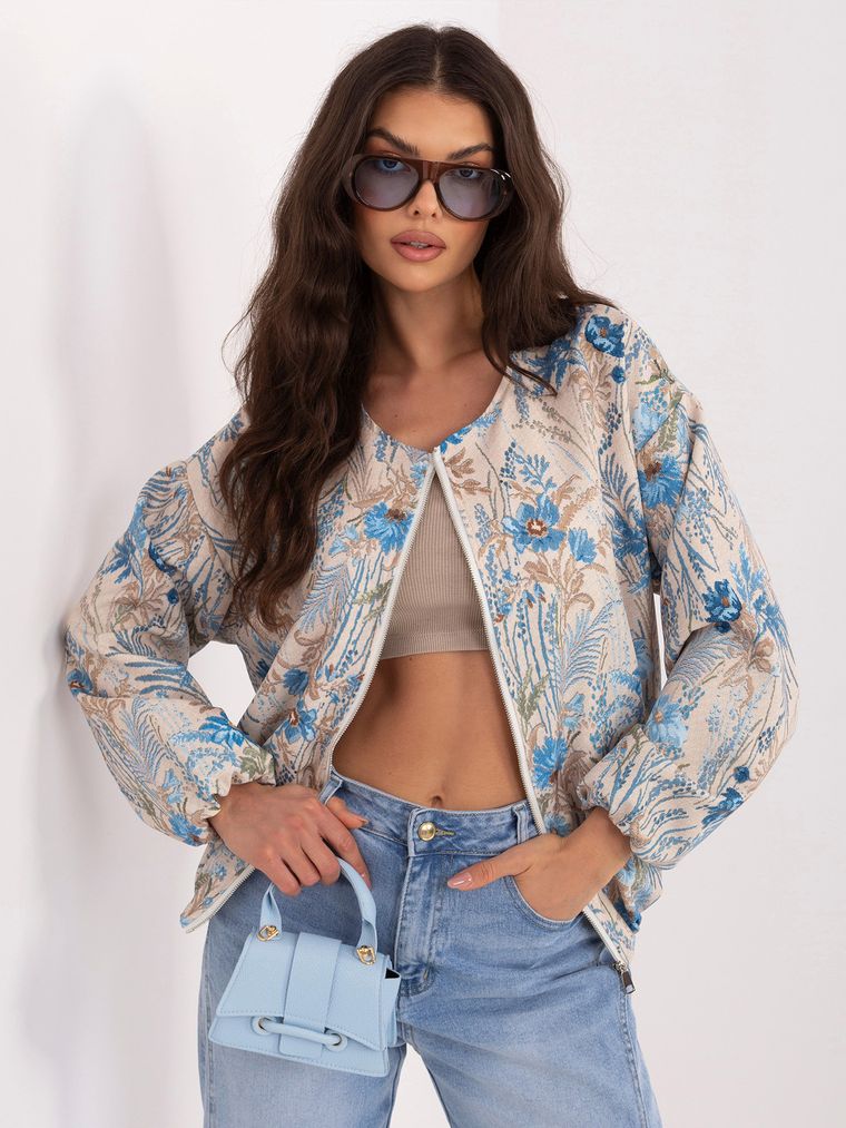 Kurtka damska, beżowa, Italy Moda