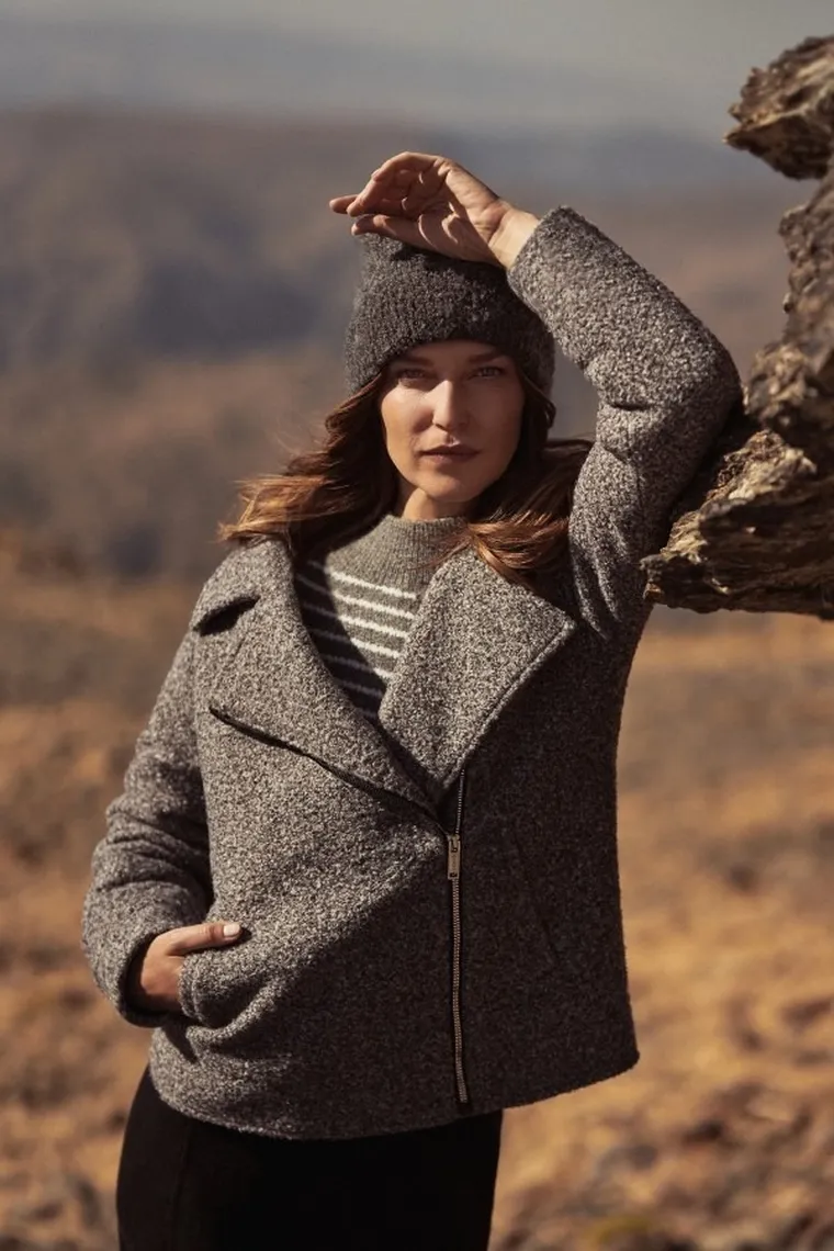 Kurtka damska, szara, Moodo